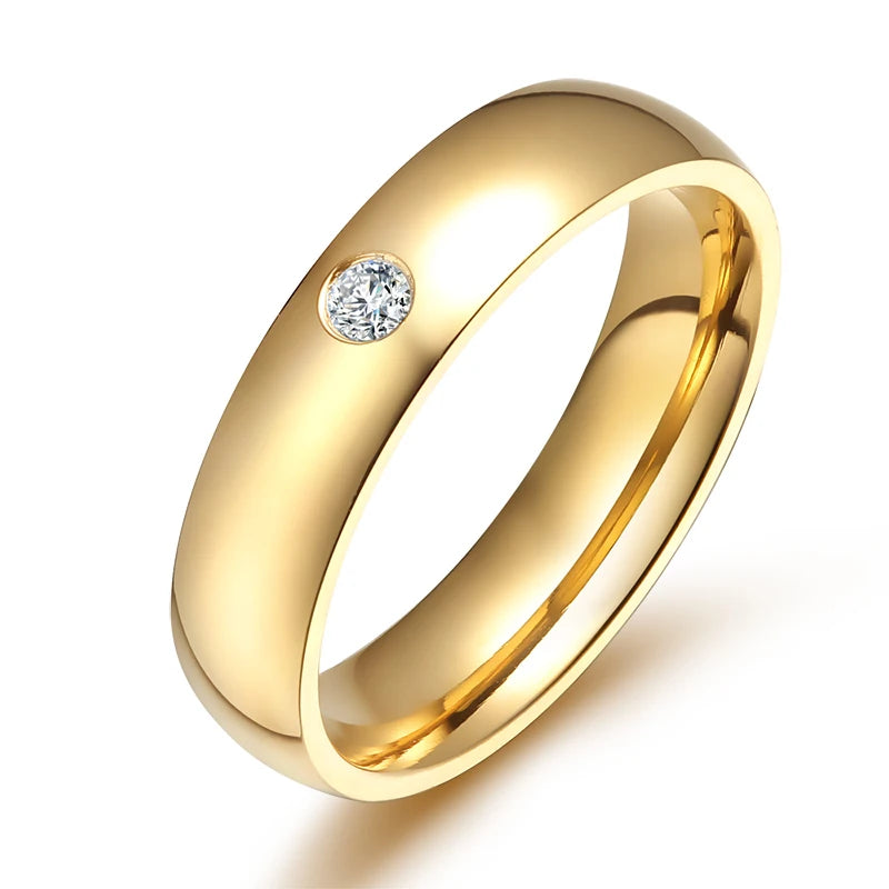 Simple Couple Wedding Band Rings for Women Men Customized Record Name Date Lovers Anniversary Gift Jewelry