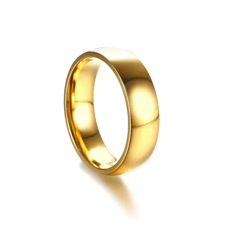 Simple Couple Wedding Band Rings for Women Men Customized Record Name Date Lovers Anniversary Gift Jewelry