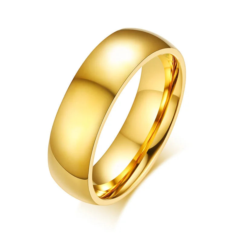 Simple Couple Wedding Band Rings for Women Men Customized Record Name Date Lovers Anniversary Gift Jewelry
