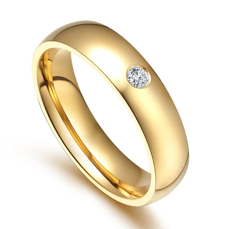 Simple Couple Wedding Band Rings for Women Men Customized Record Name Date Lovers Anniversary Gift Jewelry