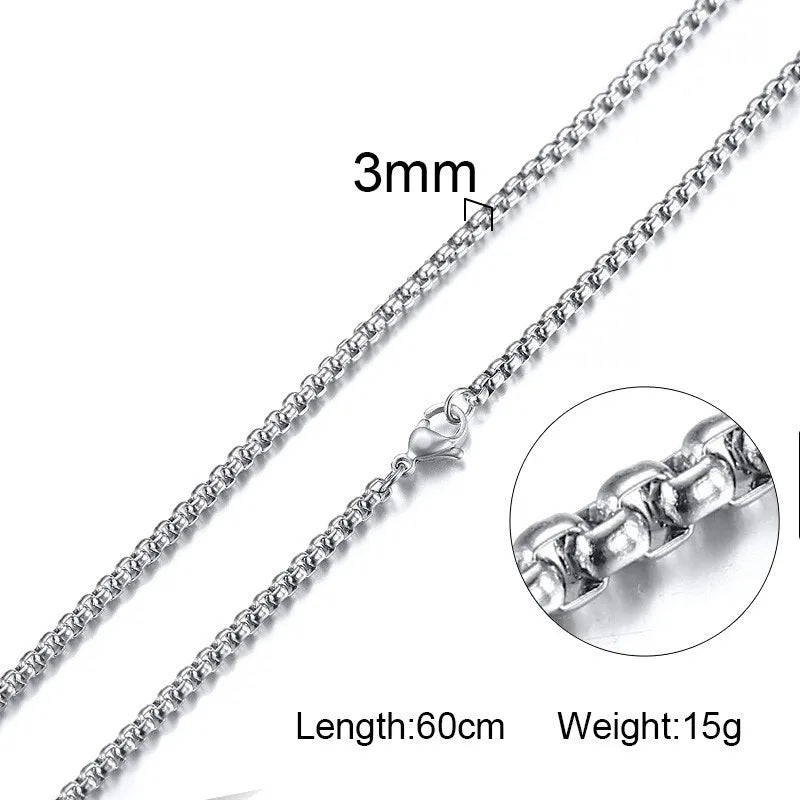 Basic Bead Ball Chain and Cable Chain Necklaces for Men Woman Unisex Accessories