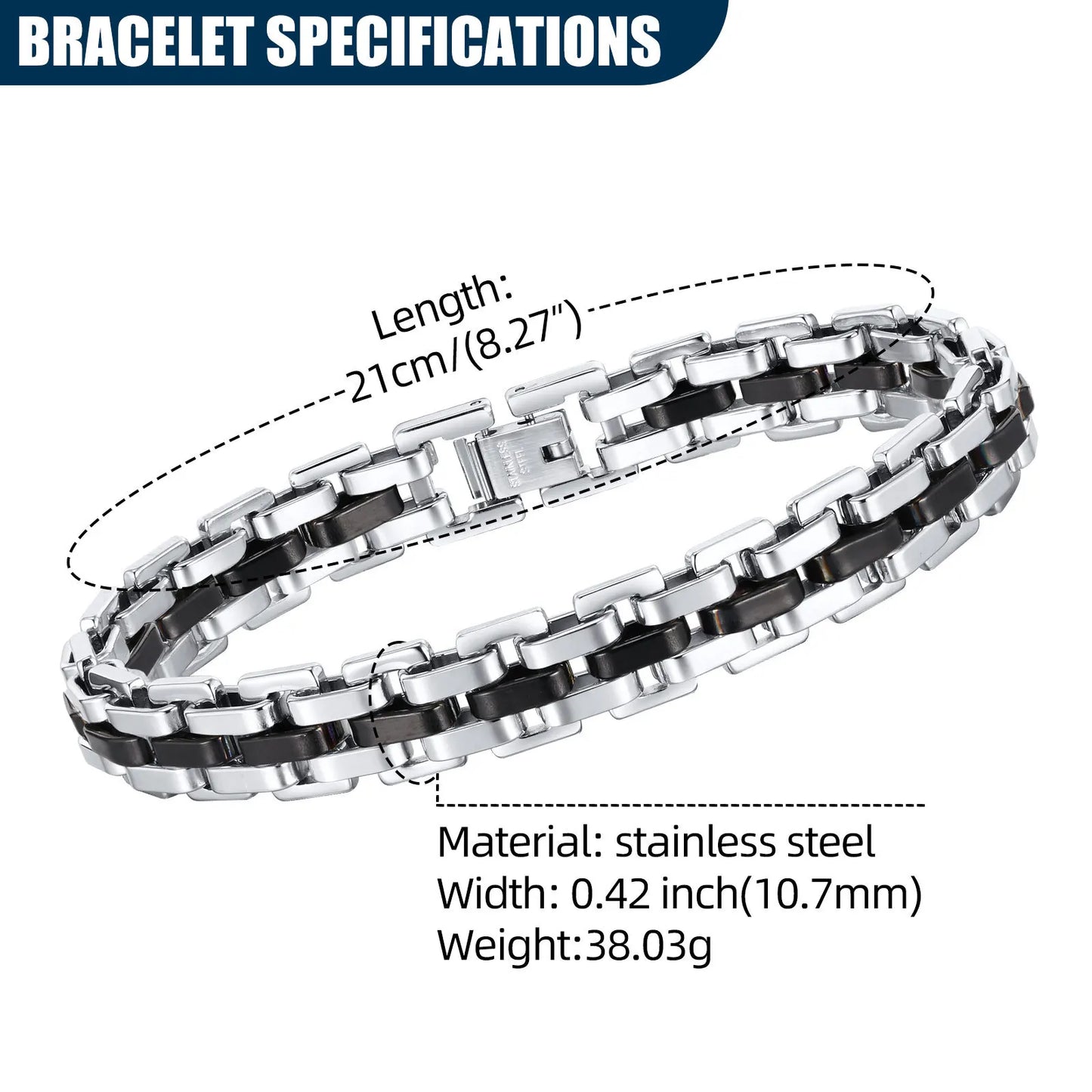 Stylish Strap Chain Boys Men Bracelets