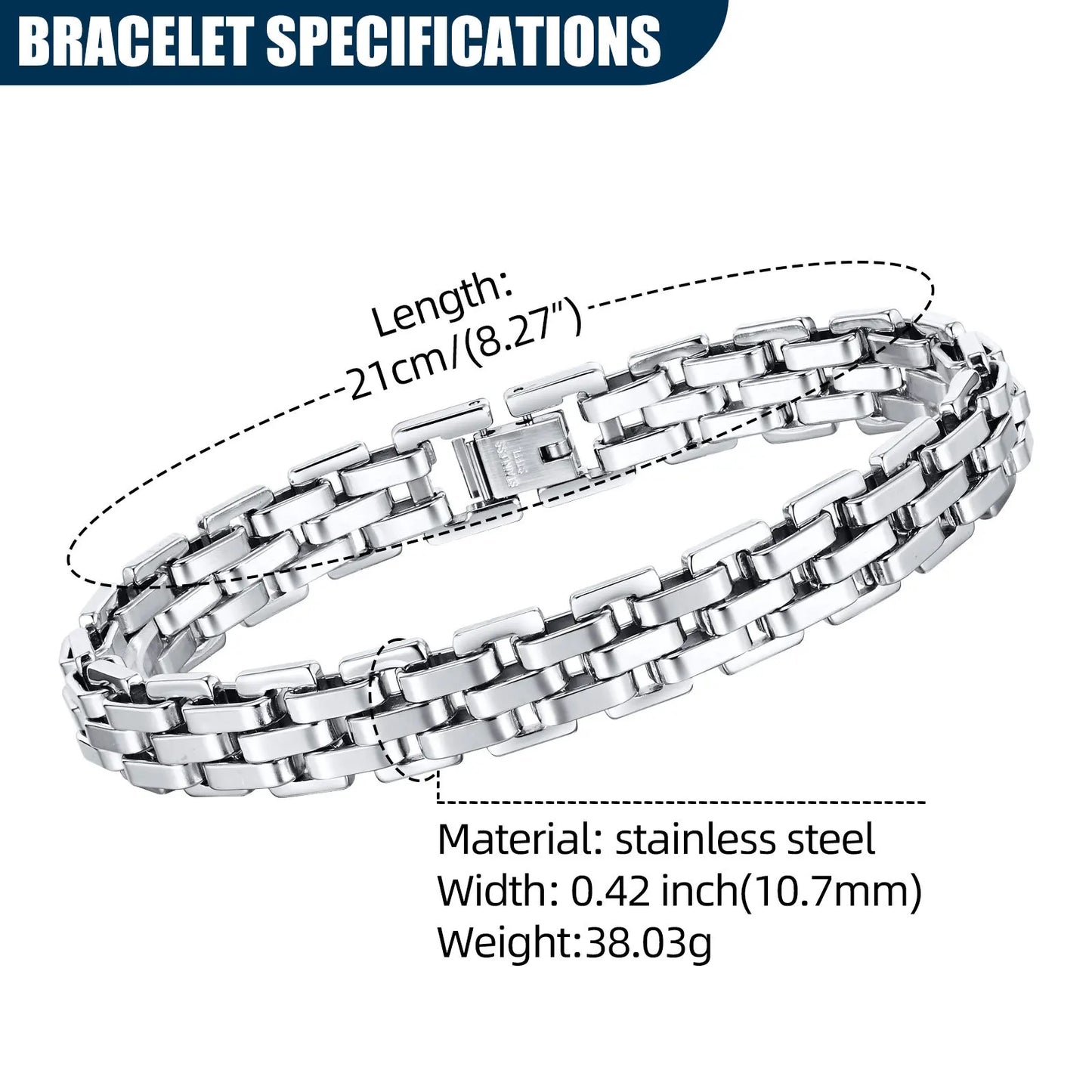 Stylish Strap Chain Boys Men Bracelets