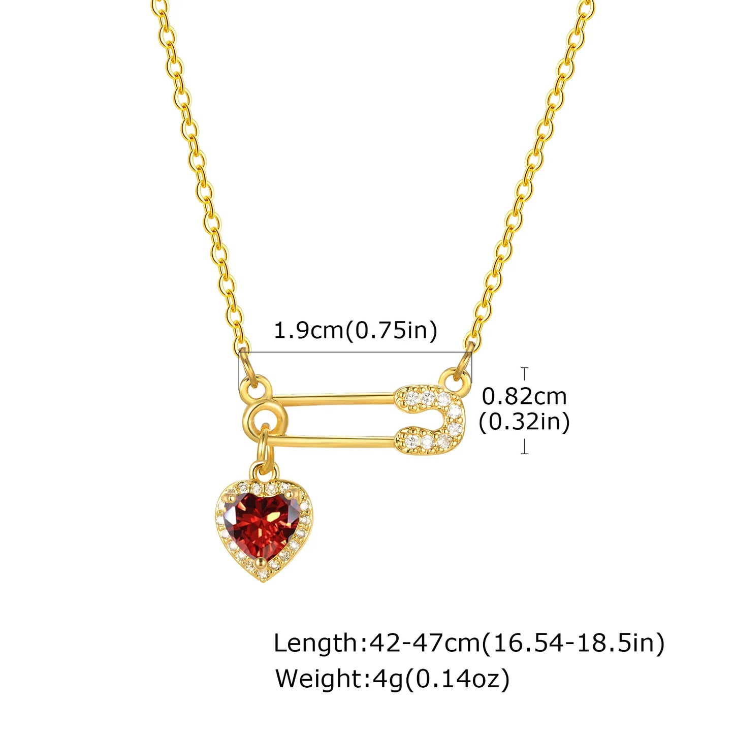 Stainless Steel Jewelry Safety Pin Pendant Necklaces For Women