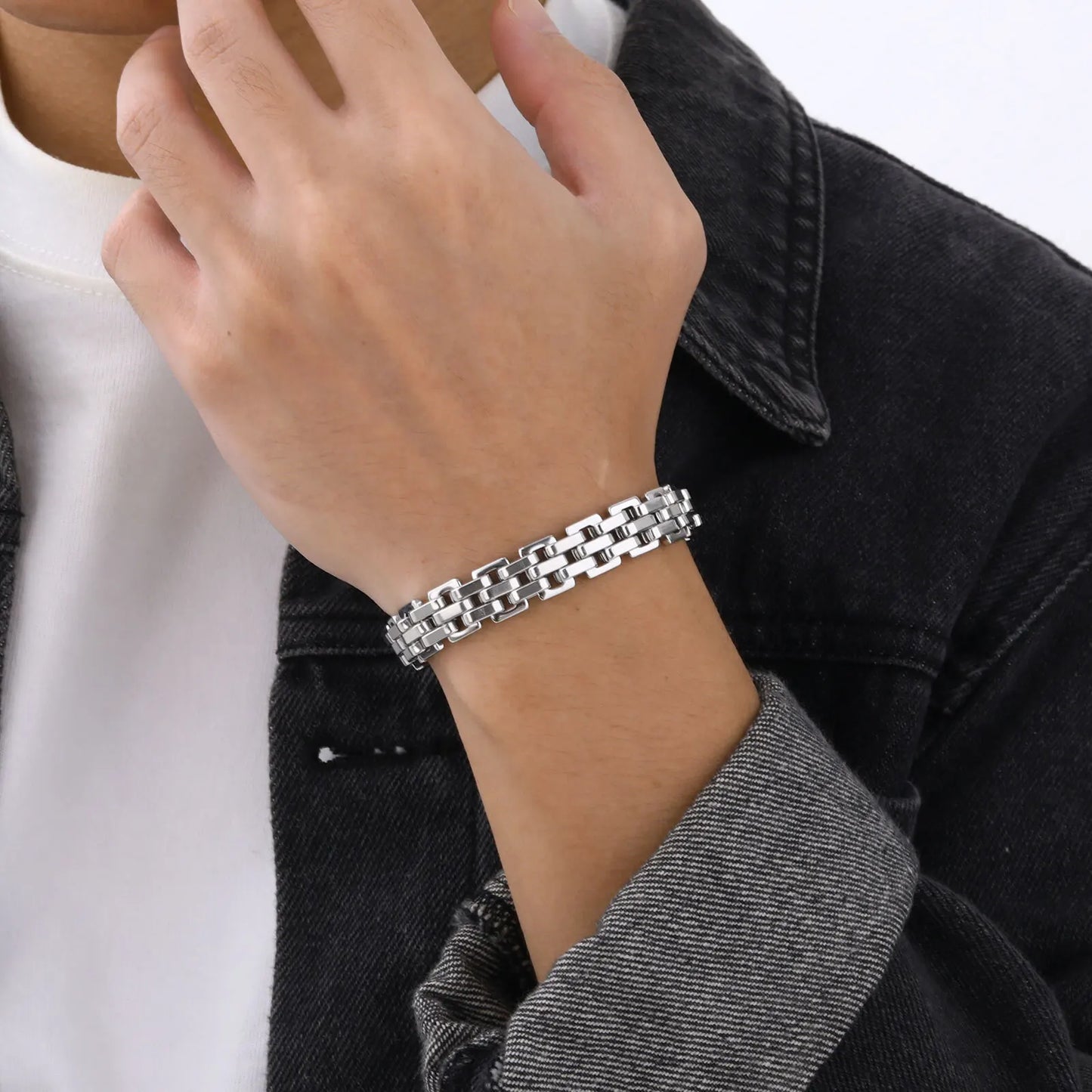 Stylish Strap Chain Boys Men Bracelets