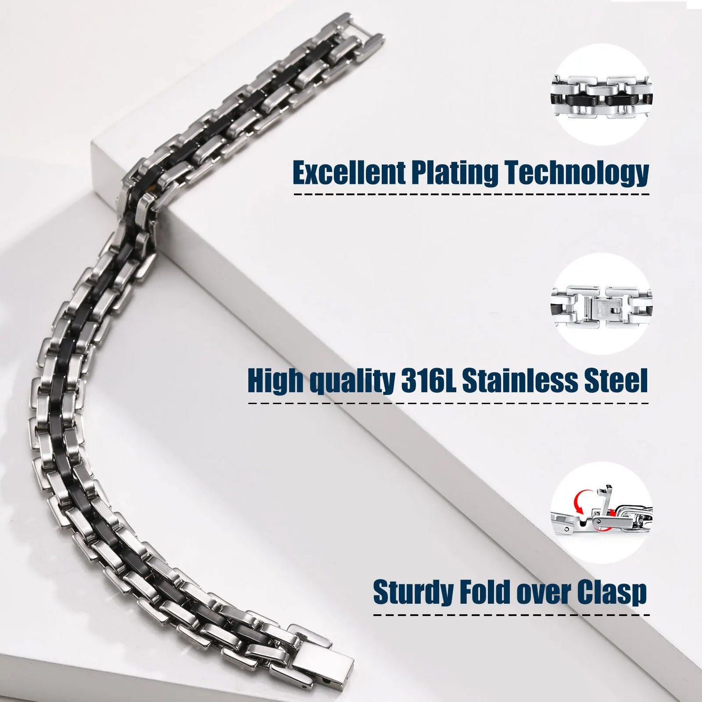 Stylish Strap Chain Boys Men Bracelets